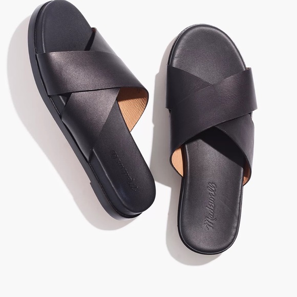 Madewell Shoes - Madewell Louisa Criss cross slides black